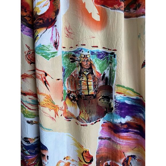 90’s Jams World Hawaii Aloha Native American Southwest Midi Dress - Small- Multi - Picture 3 of 12